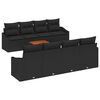 vidaXL Gar&eth;s&oacute;fa sett me&eth; p&uacute;&eth;i 9 pcs Svartur p&oacute;l&yacute;rattan