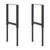 vidaXL Stillanlegar Vinnubekksgrindur 2 stk. M&aacute;lmur 55x(69-95,5) cm Svartar