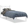 vidaXL R&uacute;mgrind &uacute;r M&aacute;lmi me&eth; H&ouml;fu&eth;gafli Hv&iacute;tur 80x200 cm