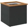 vidaXL Gr&oacute;&eth;urker Svart 40x40x40 cm P&oacute;l&yacute;rattan