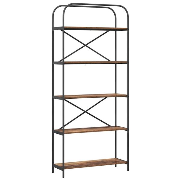 vidaXL Hilla Gamalt timbur 80 x 30 x 183 cm Samsettur vi&eth;ur