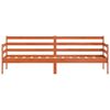 vidaXL Dagsrúm með höfuðgafl Vaxbrúnn Solid furuhikk