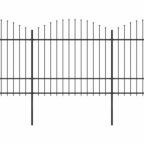 vidaXL Gar&eth;gir&eth;ing me&eth; spj&oacute;ttoppi &uacute;r st&aacute;li 1603,5x175 cm sv&ouml;rt
