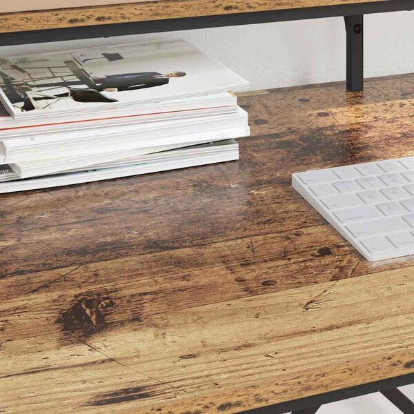 vidaXL Skrifbor&eth; Gamall vi&eth;ur 80 x 50 x 90 cm Samsettur vi&eth;ur