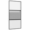 vidaXL Glerhur&eth; &Uacute;tskur&eth;ur Svartur 102,5 x 2 x 205 cm &Aacute;l