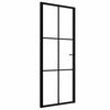 vidaXL Innihur&eth; ESG Gler og &Aacute;l 76x201,5 cm Sv&ouml;rt