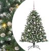 vidaXL Gervi j&oacute;latr&eacute; me&eth; 150 LED Gr&aelig;nn 120 cm PVC, plast og st&aacute;l