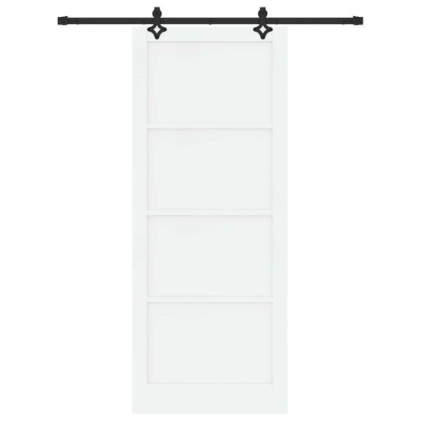 vidaXL Rennidyr Hv&iacute;tt og svart 93 x 232 cm Solid furuhikk