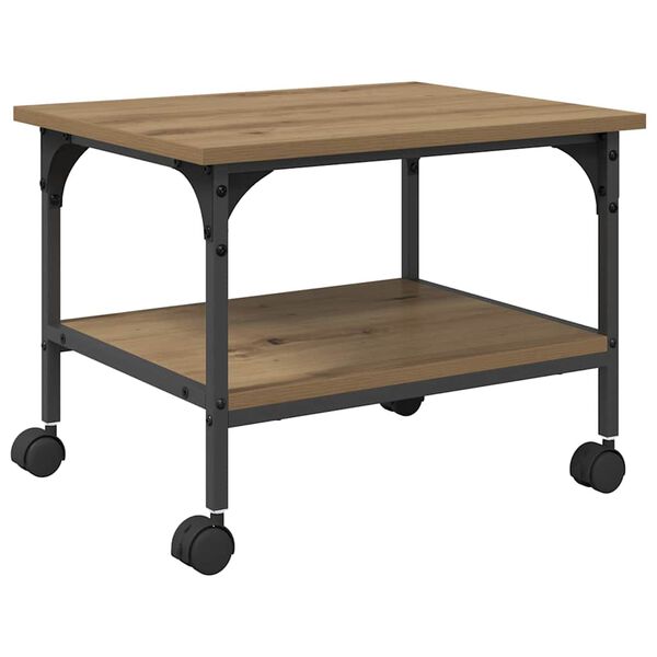 vidaXL Prentara standur Artisan Eik 50 x 40 x 38 cm Samsettur vi&eth;ur