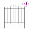 vidaXL Gar&eth;hefti 3 pcs Gr&aacute;r 170 x 190 cm Dufth&uacute;&eth;a&eth; st&aacute;l