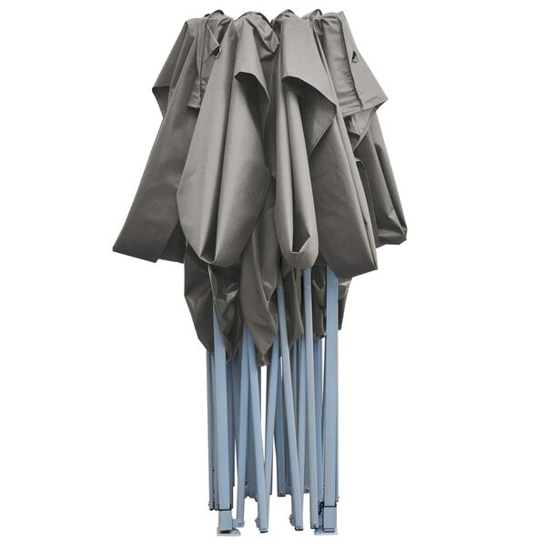 vidaXL Gar&eth;tjald &aacute; Felligrind Pop-up 3x4,5 m Reykgr&aacute;tt