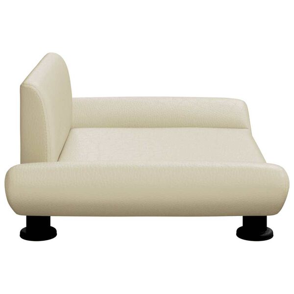 vidaXL Hundabæli Rjóm 70x45x28 cm Gervileður