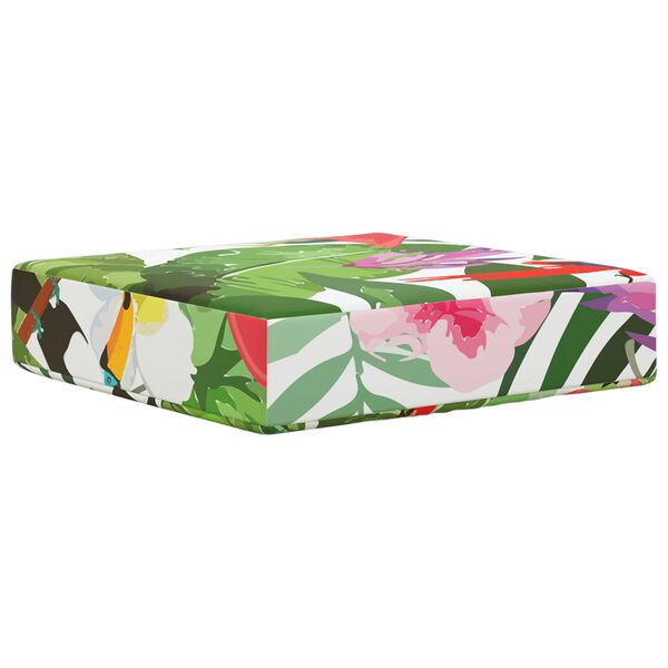 vidaXL Utandyra s&aelig;ti p&uacute;&eth;i litr&iacute;kur litur 40 x 40 x 8 cm 100% p&oacute;l&yacute;ester