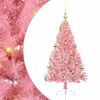 vidaXL Gervi fyrirfram l&yacute;stum j&oacute;latr&eacute; me&eth; 150 LED Bleikur 120 cm PVC