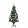 vidaXL Gervij&oacute;latr&eacute; me&eth; LED og k&uacute;lusetti og k&ouml;nglum 210 cm