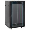 vidaXL 18 Eininga Netsk&aacute;pur 19" IP20 Svartur 60x60x100 cm