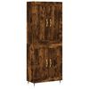 vidaXL H&aacute;r Sk&aacute;pur Reykt&oacute;na Eikarlitur 69,5x34x180 cm Samsettur Vi&eth;ur