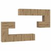 vidaXL TV einingar Vegghengt 4 pcs Artisan Eik Samsettur vi&eth;ur