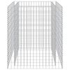 vidaXL Gabion Grj&oacute;tkassi Upph&aelig;kka&eth; Bl&oacute;maker S&iacute;nkh&uacute;&eth;a&eth; st&aacute;l 90x90x100cm