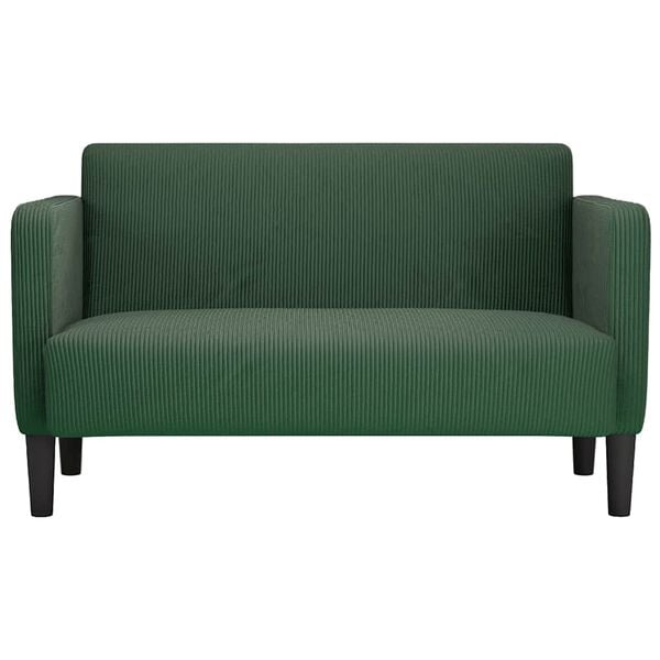 vidaXL Loveseat S&oacute;fi D&ouml;kk Gr&aelig;nn 109 cm corduroy efni