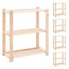 vidaXL Geymslurekkar 3 Hillur 5 stk. 80x38x90 cm Gegnheil Fura 150 kg