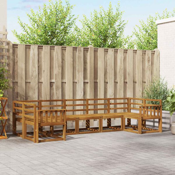 vidaXL &Uacute;ti s&oacute;fasett 7 pcs N&aacute;tt&uacute;rulegur Hrein akas&iacute;utr&eacute;