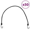 vidaXL Teygjusn&uacute;rur me&eth; Endurskinsr&ouml;ndum og Kr&oacute;kum 50 stk 88 cm