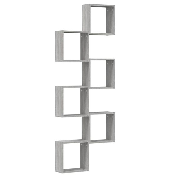 vidaXL Wall Cube Hillur 6 stk Grey Sonoma 30x15x30 cm