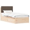 vidaXL R&uacute;mf&oacute;tur me&eth; kl&aelig;&eth;&eth;um h&ouml;f&eth;agafli M&oacute;gr&aacute;r 90 x 200 cm