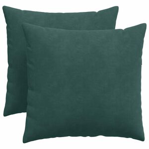 vidaXL S&oacute;fap&uacute;&eth;ar 2 pcs D&ouml;kkgr&aelig;n 50 x 50 cm Korduroy efni