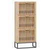 vidaXL Sk&oacute;sk&aacute;pur 52x25x120 cm Samsettur Vi&eth;ur