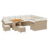 vidaXL Gar&eth;s&oacute;fa sett me&eth; p&uacute;&eth;i me&eth; geymslu 12 pcs Beige og krem