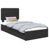 vidaXL Geymslu R&uacute;m me&eth; h&ouml;fu&eth;gafl Svartur 75 x 190 cm Samsettur vi&eth;ur