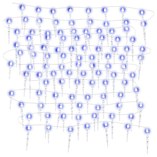 vidaXL J&oacute;lagr&yacute;lukertalj&oacute;s 200 Kald Bl&aacute; LED 20 m Akr&yacute;l PVC