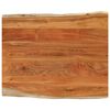 vidaXL Bor&eth;plata 90x80x2,5 cm R&eacute;tthyrnd Gegnheil Akas&iacute;a N&aacute;tt&uacute;rul. Br&uacute;n