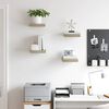 vidaXL Vegghengdar Hillur 4 stk. Eikarlita&eth;ar 23x23,5x3,8 cm MDF