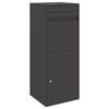 vidaXL P&oacute;stkassi me&eth; geymslu me&eth; hur&eth; Svartur 41 x 38 x 103 cm St&aacute;l