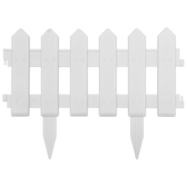 vidaXL Gar&eth;kantur 25 stk Hv&iacute;tur 10 m PP