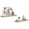 vidaXL Vegghengdar Hillur 2 stk. Eik 80x23,5x3,8 cm MDF