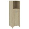 vidaXL Ba&eth;herbergissk&aacute;pur Sonoma Eik 30x30x95 cm Samsettur Vi&eth;ur