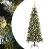 vidaXL Gervi j&oacute;latr&eacute; me&eth; 300 LED Gr&aelig;nn 180 cm PVC, plast og st&aacute;l