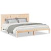 vidaXL Extra L&ouml;ng R&uacute;mgrind &aacute;n D&yacute;nu 200x210 cm Gegnheill Vi&eth;ur