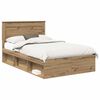 vidaXL Ramsv&iacute;k Listama&eth;ur Eik 120 x 200 cm Solid furuhikk