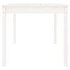 vidaXL Garðborð Hvítt 82,5x82,5x76 cm Gegnheil Fura