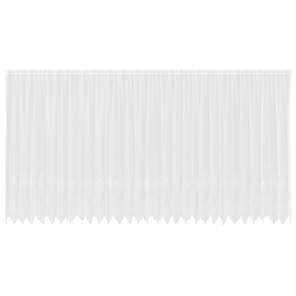 vidaXL Garnogard&iacute;na me&eth; gluggatj&ouml;ldum Hv&iacute;tt 245 x 750 cm P&oacute;l&yacute;ester