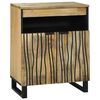 vidaXL Hli&eth;arsk&aacute;pur Br&uacute;nn 60 x 33 x 75 cm Gegnheill mang&oacute;vi&eth;ur
