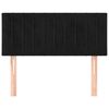 vidaXL Höfðagafl 100x5x78/88 cm Svartur Flauel