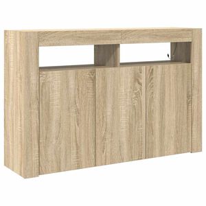 vidaXL Vi&eth;beinteyfla Sonoma Eik 116 x 30 x 75 cm Samsettur vi&eth;ur