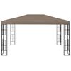vidaXL Gazebo me&eth; LED strengjalj&oacute;sum 4x3 m M&oacute;gr&aacute;tt