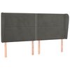vidaXL H&ouml;f&eth;agafl me&eth; Eyrum 183x23x118/128 cm D&ouml;kkgr&aacute;tt Flauel